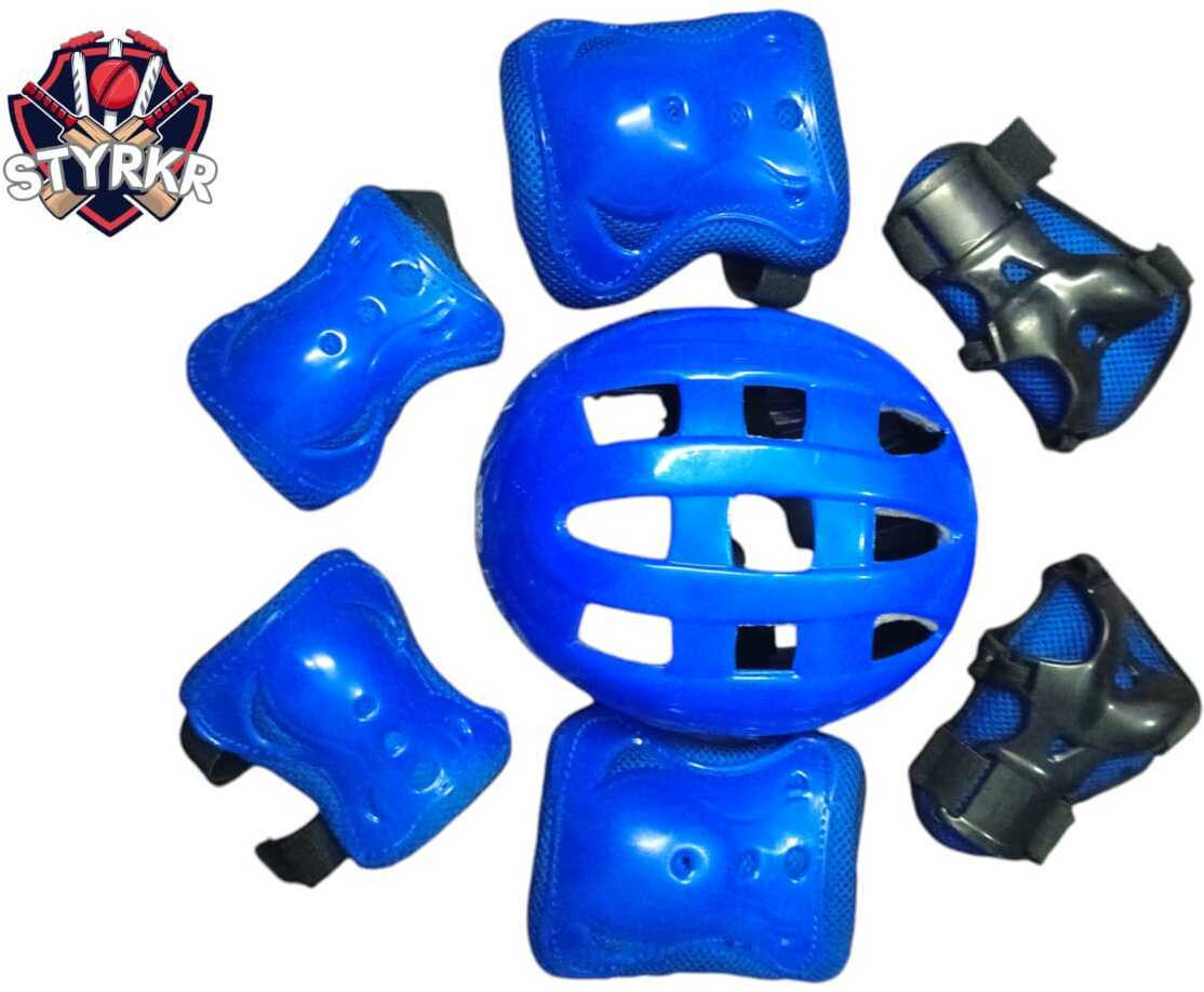 styrkr Protective Guard Cycling Set 7 in 1 Medium Size 11-15 Year Cycling Helmet Kit Cycling Kit image 1