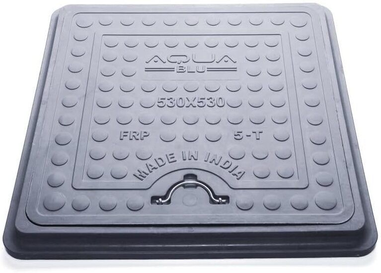 Aqua Fiber Reinforced Polymer (FRP) White Manhole Cover |Chamber, Sump Flush Tank Lid