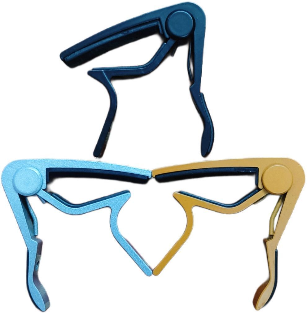 rythm enterprises 3 B5 Silver, Black & Golden capo Spring Guitar Capo-picture-40