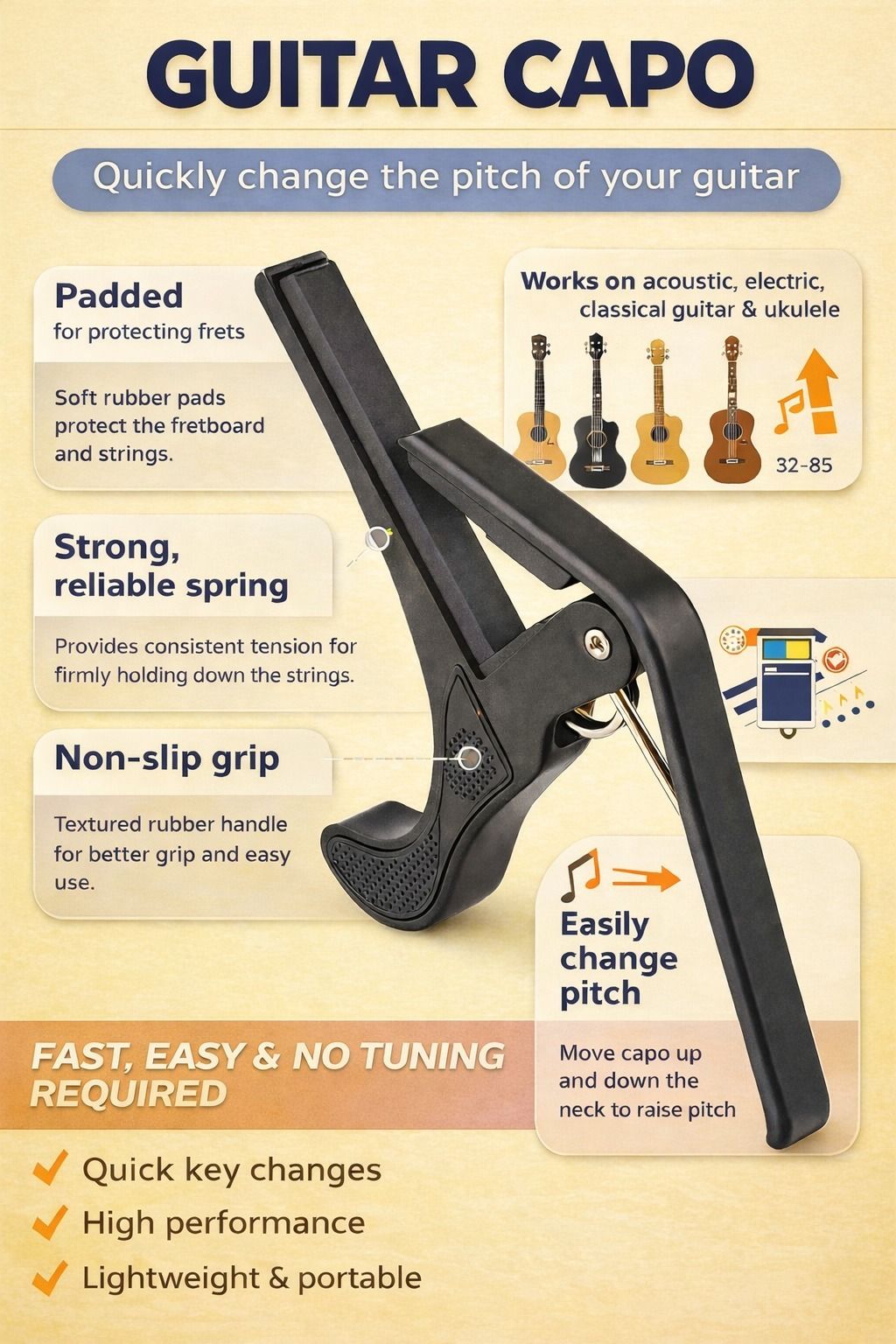 beat box Clutch Guitar Capo-picture-30