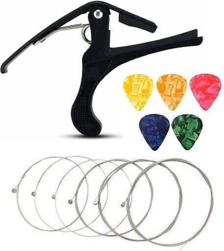 techblaze Metal Capo ,Guitar String with 5 Free Picks Capotastos One Handed Trigger Guitar Capo Quick Change Capo for Ukulele, Bass, Electric and Acoustic Guitar Clutch Guitar Capo-picture-19