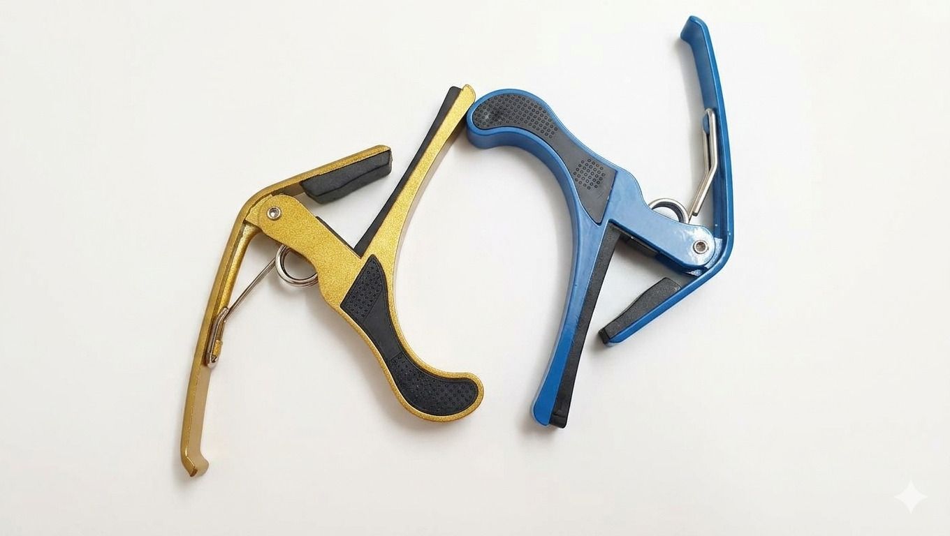 sls music 2 B4 golden & blue for acoustic guitar spring guitar capo Spring Guitar Capo-picture-38