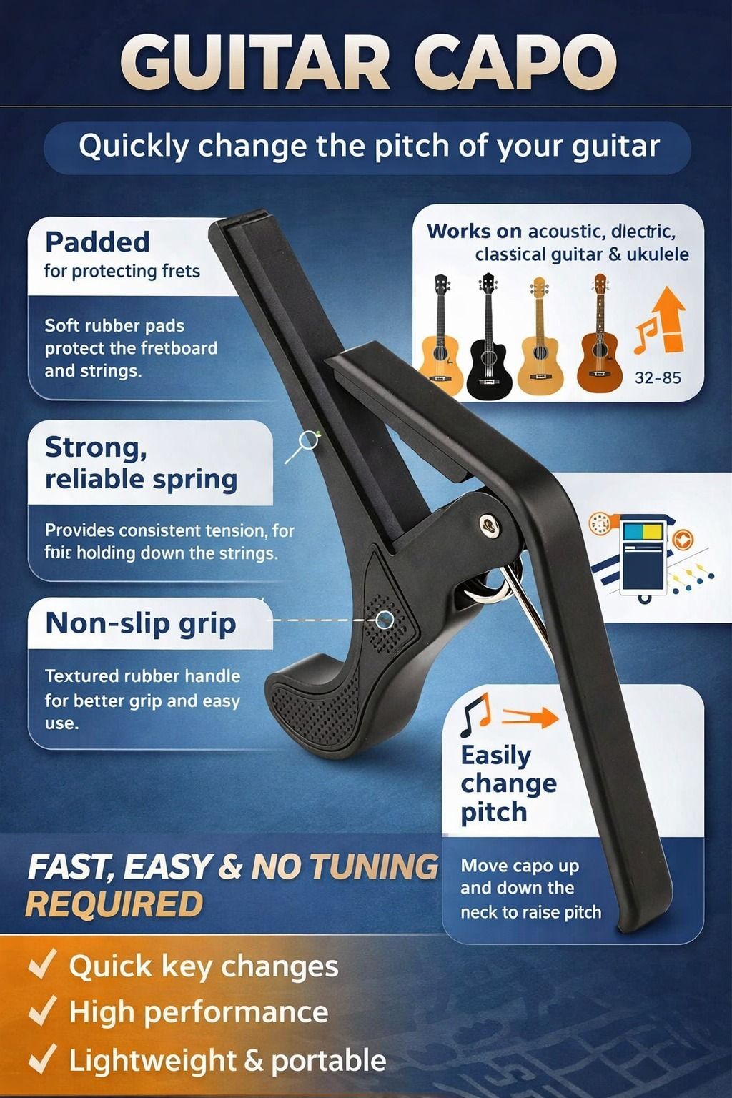 music galaxy Clutch Guitar Capo-picture-25
