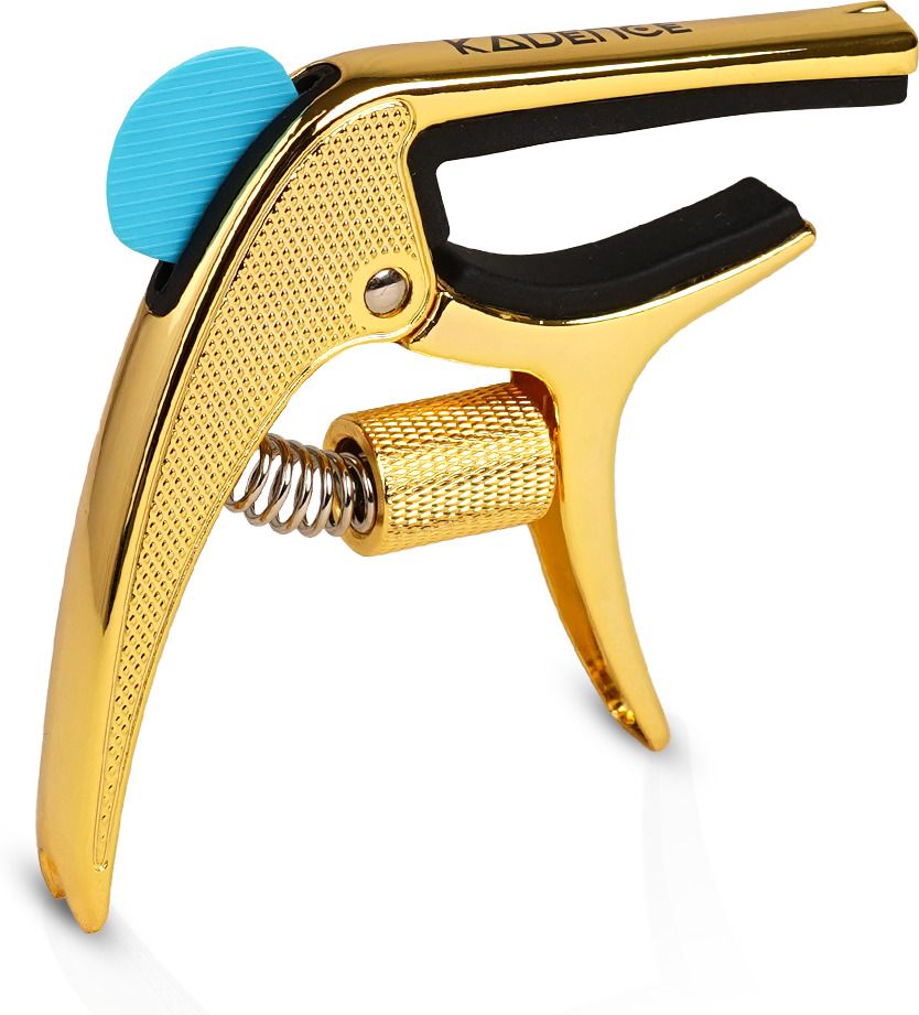 kadence CAP-S01GD Aluminium Capo, Bridge Pin Remover & Pick Holder: Touring Series Spring Guitar Capo-picture-28