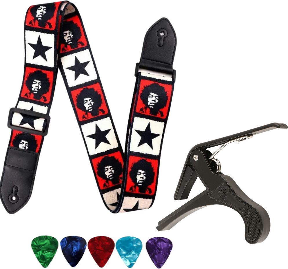 mocking bird Guitar Strap with Quick Change Metal Capo Guitar Belt For All Types of Guitar Clutch Guitar Capo-picture-26