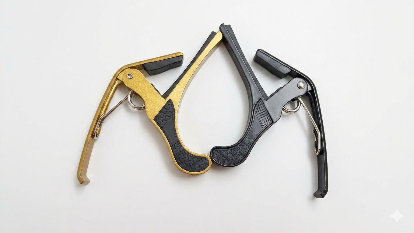 sls music 2 b4 black & golden for acoustic guitar spring guitar capo Spring Guitar Capo-picture-10