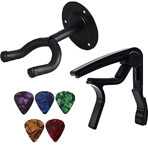 dawnrays Acoustic Guitar Wall Mount & Quick Change One Handed Trigger Guitar Capo (picks) Clutch Guitar Capo-picture-19