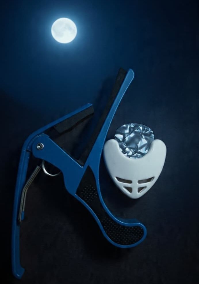 sls music B4 blue Capo with white Pick Holder for Acoustic Guitar, Spring Guitar Capo Spring Guitar Capo-picture-35