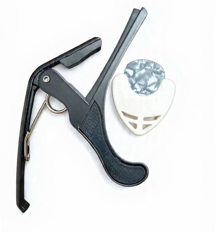 sls music B4 black Capo with white Pick Holder for Acoustic Guitar, Spring Guitar Capo Spring Guitar Capo-picture-13