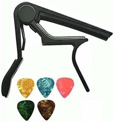 Guitar Capo with 5 Picks, Quick Change Trigger Capo For Acoustic Guitar Clutch Guitar Capo-image-41
