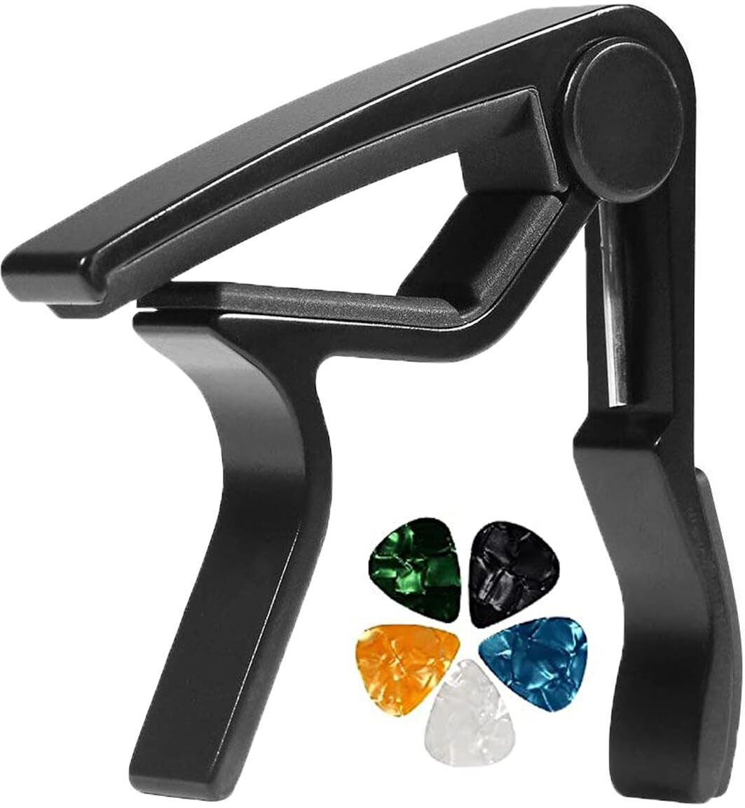 pleasure Alloy Capo for Acoustic Guitar with Picks for Ukulele Screw-on Guitar Capo-picture-35