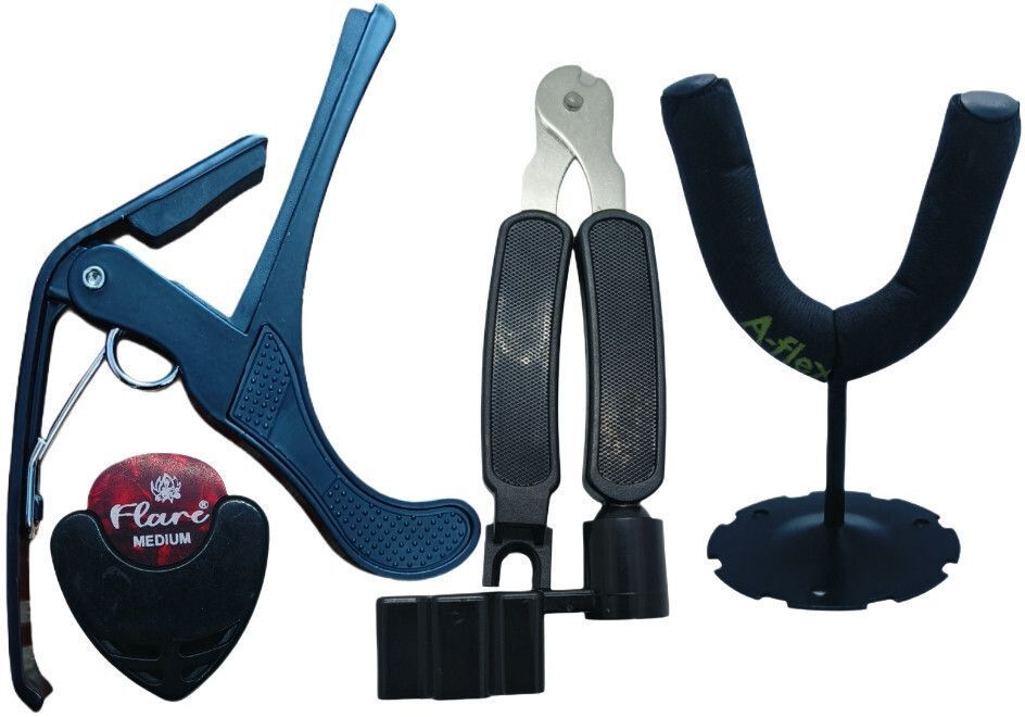 rythm enterprises B4 capo, wall holder, pick holder and 3 in 1 winder with 1 pick Spring Guitar Capo-picture-37