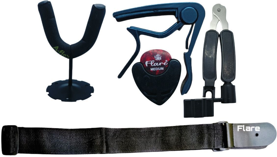 rythm enterprises Black B5 capo, wall holder, pick holder, Black belt, 3 in 1 winder, 1 pick Spring Guitar Capo-picture-46