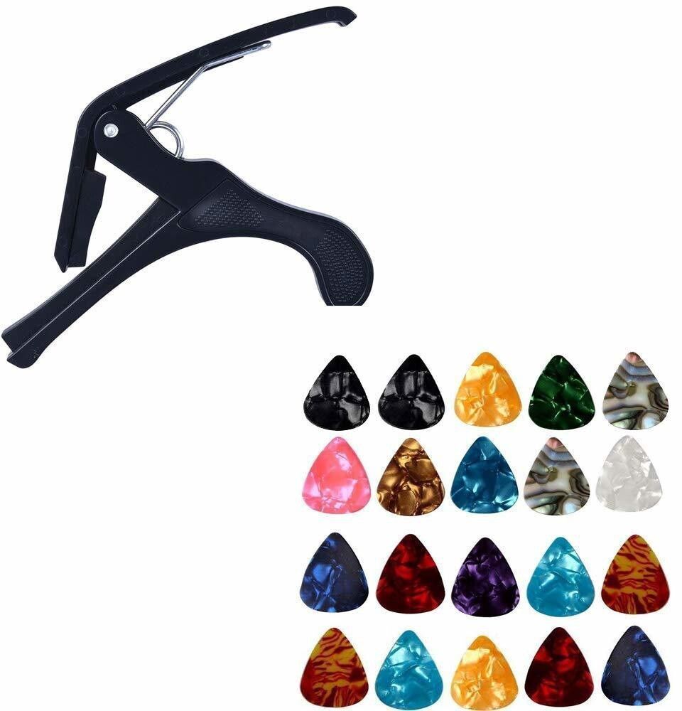 rythm enterprises Capo With 20 Picks Spring Guitar Capo-picture-10