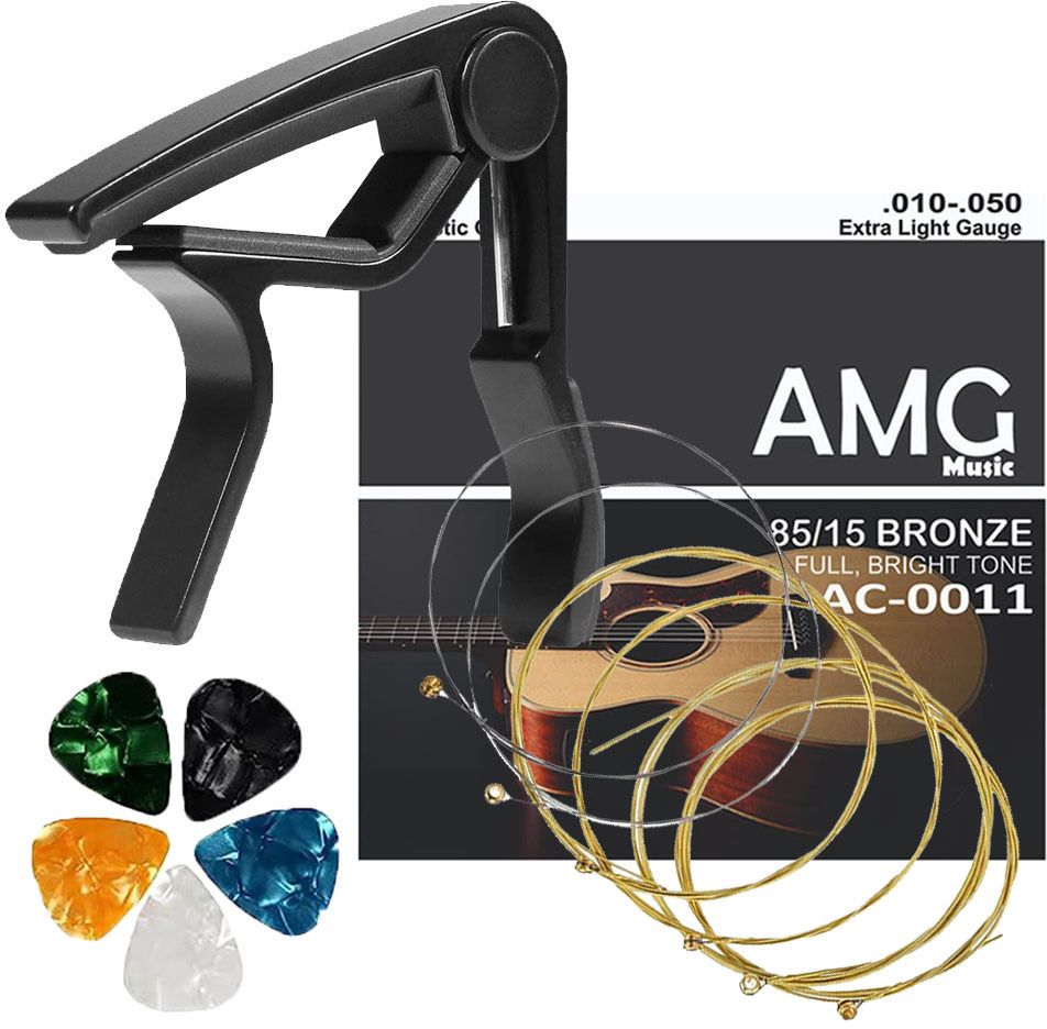Guitar String with Guitar Capo Guitar Strings Replacement Strings for Guitar Clutch Guitar Capo-image-34