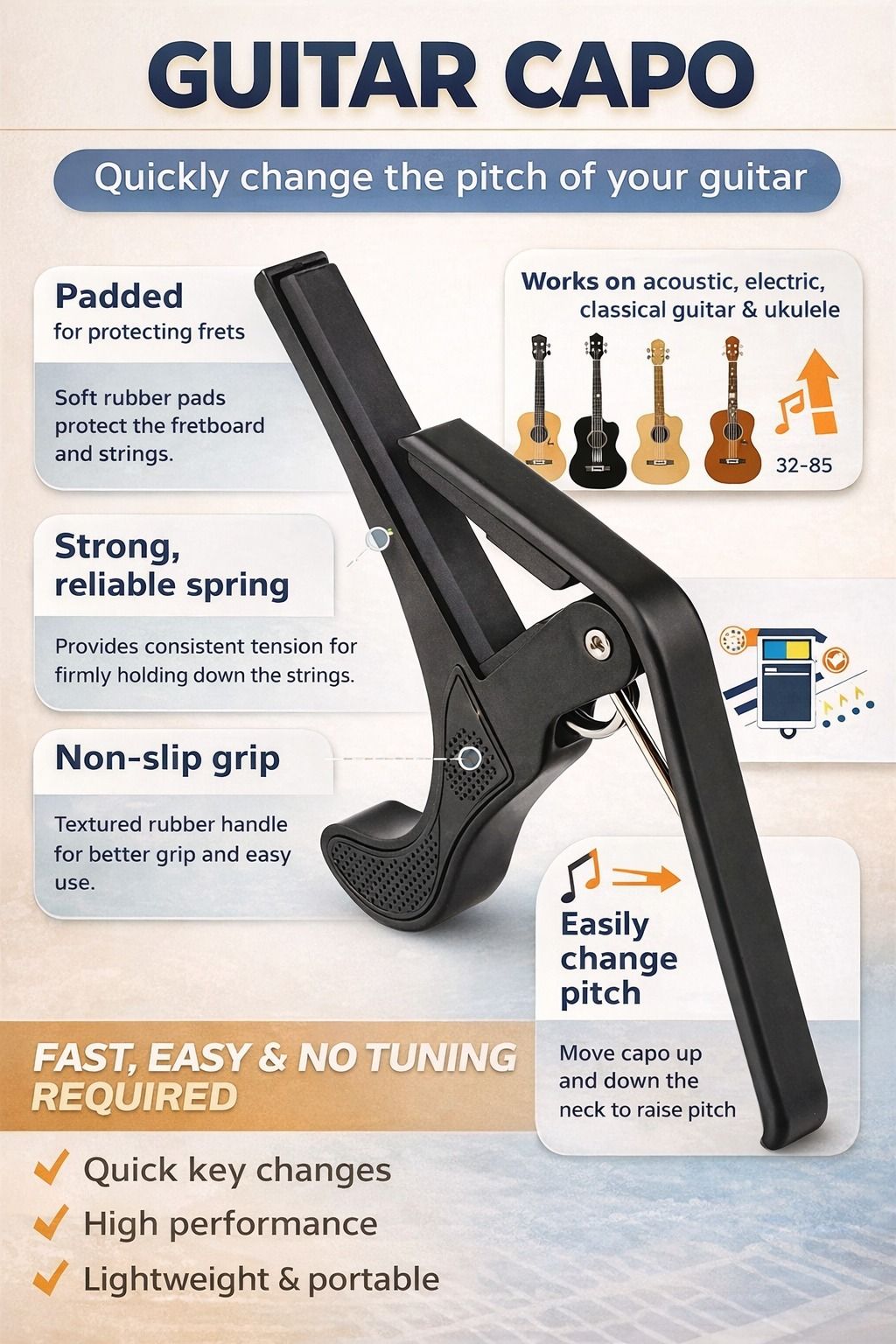 music galaxy Clutch Guitar Capo-picture-37