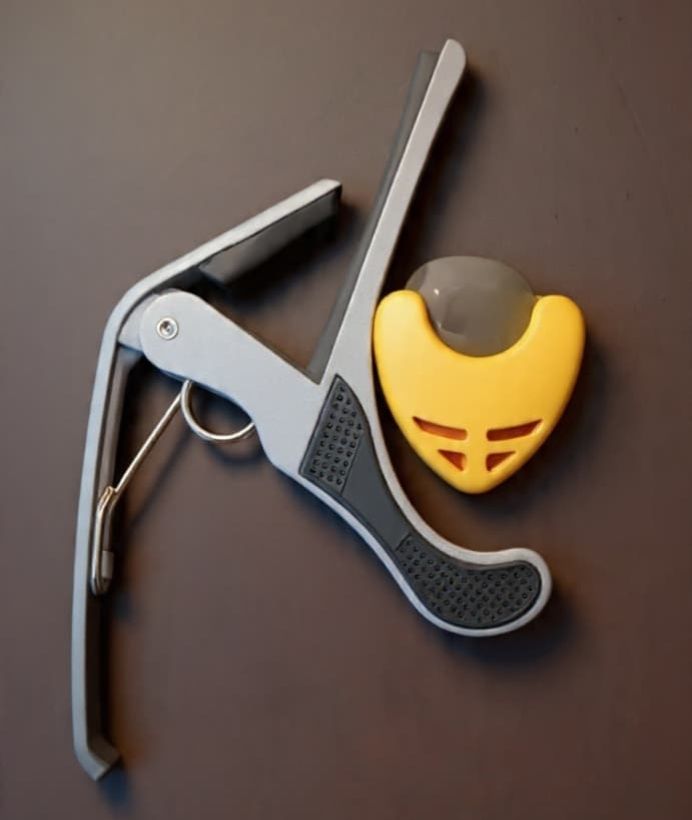 sls music B4 sily Capo with yellow Pick Holder for Acoustic Guitar, Spring Guitar Capo Spring Guitar Capo-picture-30