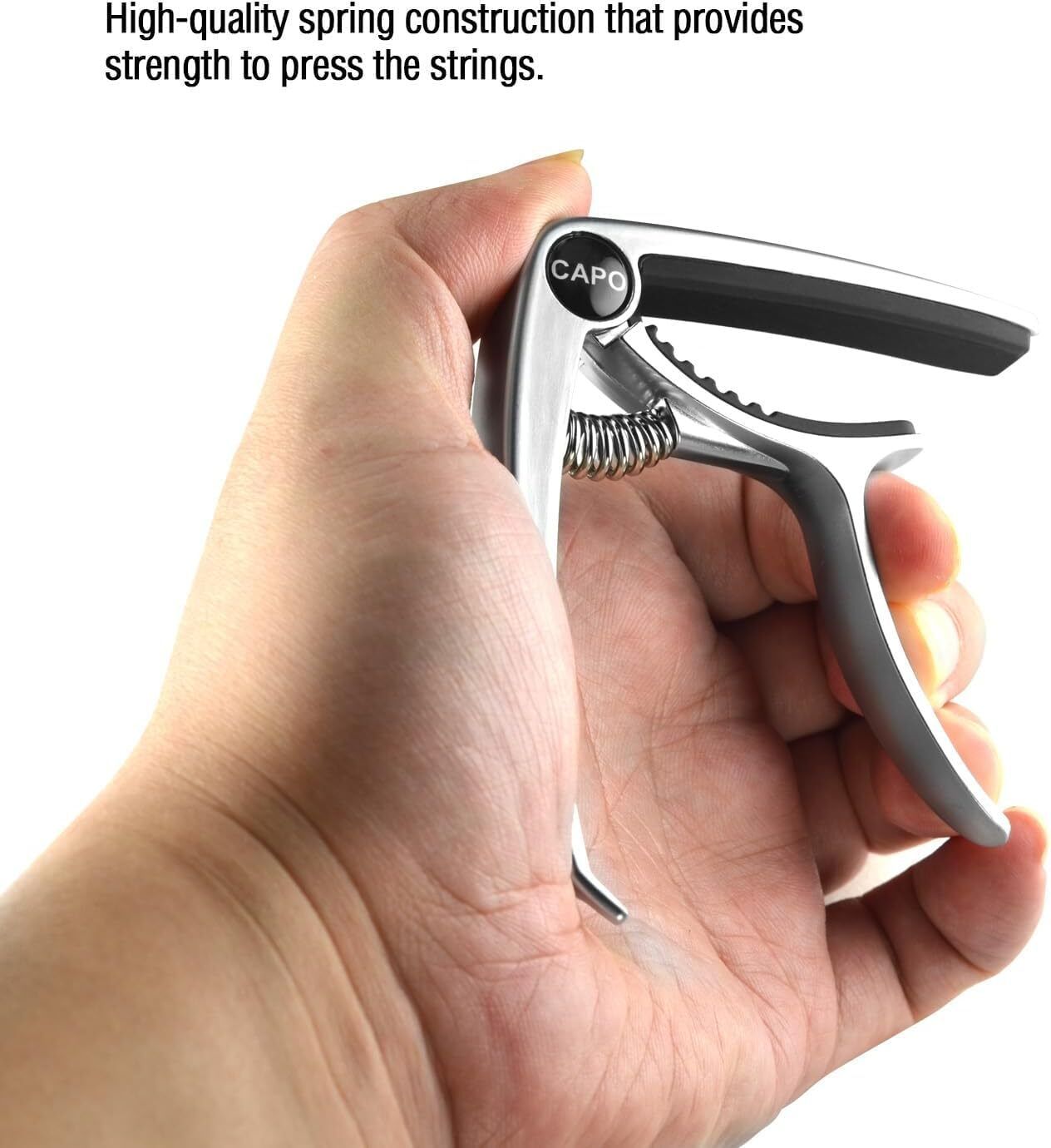 Spring Guitar Capo With 5 Picks Free Screw-on Guitar Capo-image-19
