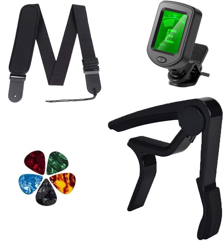 amg music Guitar Capo with Guitar Tuner and Guitar Belt with Picks for Acoustic Guitars Clutch Guitar Capo-picture-34