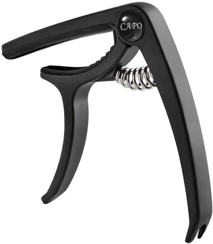 rythm enterprises Versatile Guitar Capo for Acoustic & Electric Guitars, Ukuleles (Black) Spring Guitar Capo-picture-18