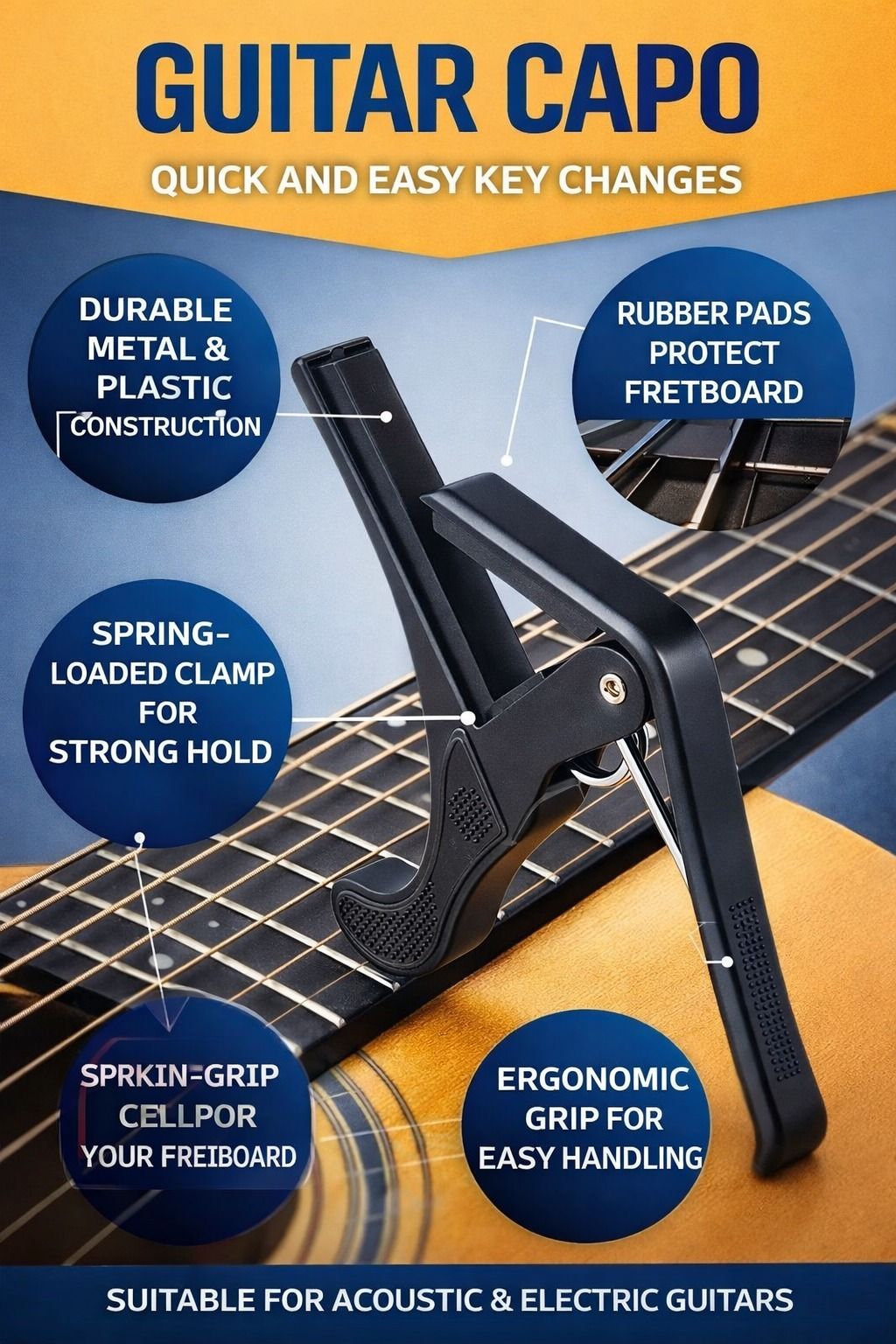 music galaxy Clutch Guitar Capo-picture-21