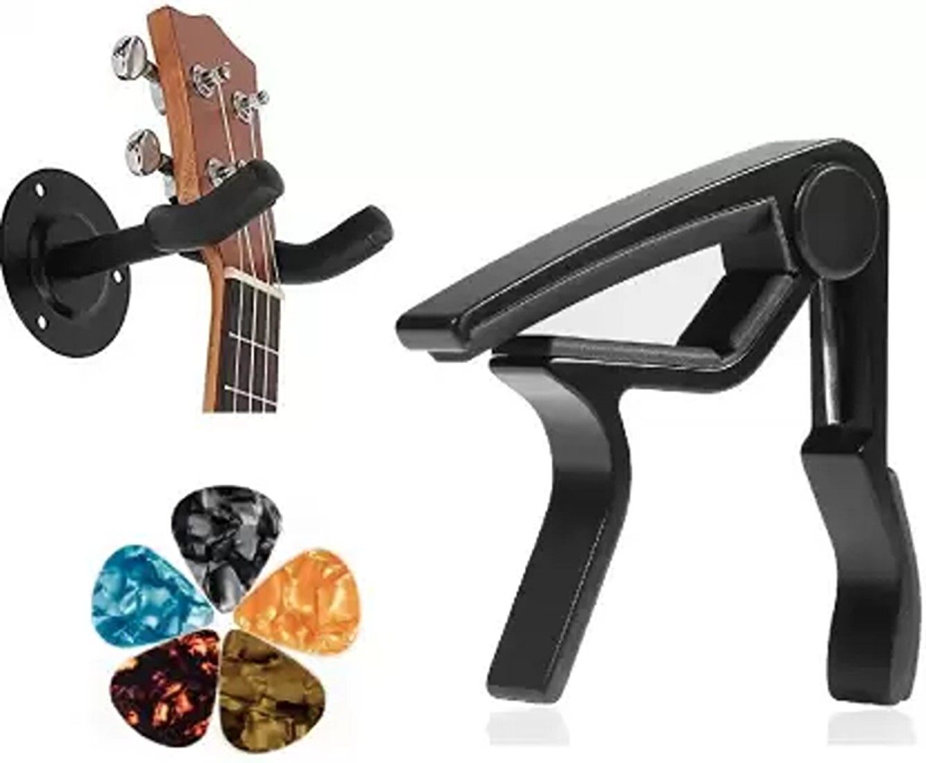 music mantra Guitar WALL Stand and Capo Combo, Clutch Guitar Capo-picture-25