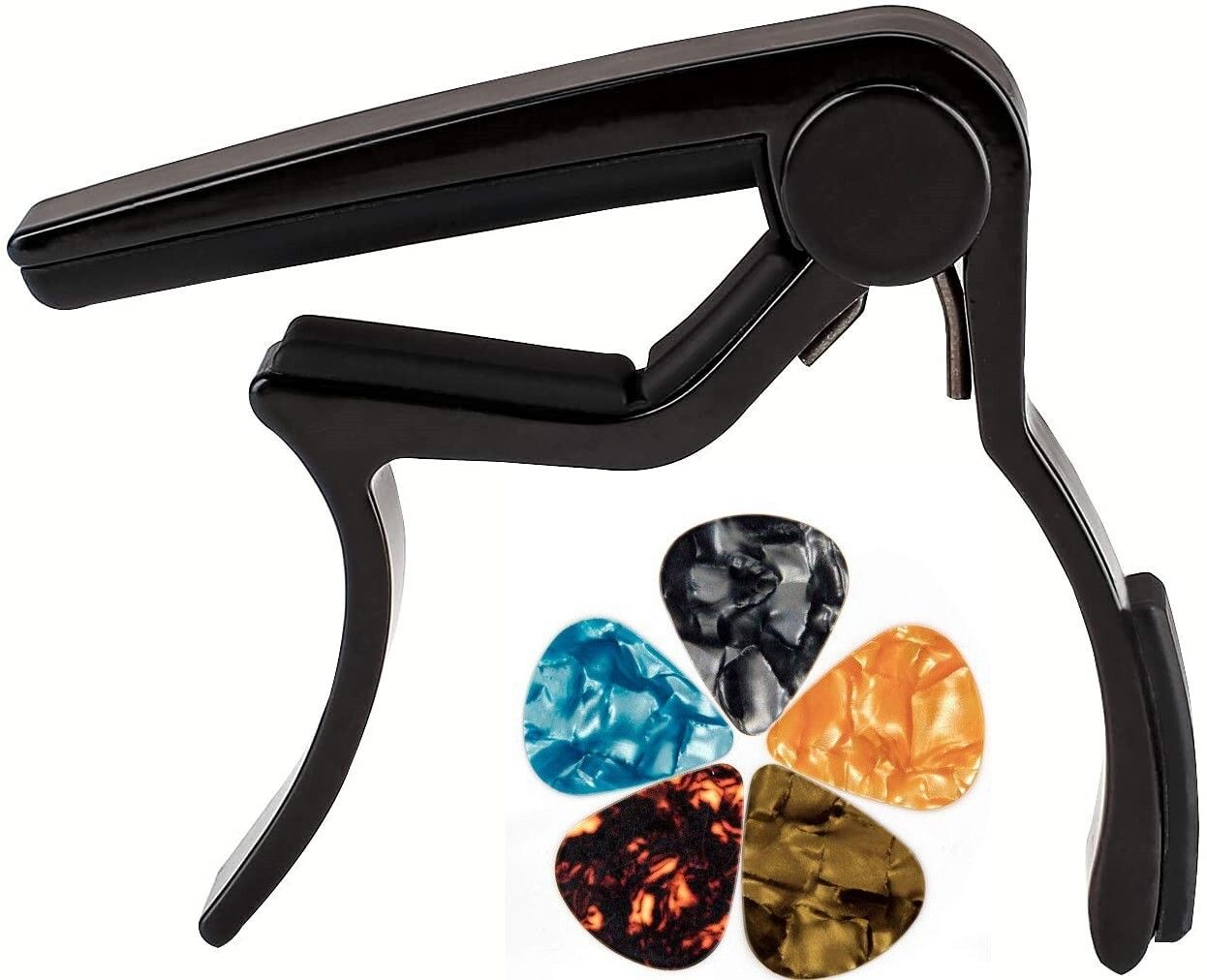 Guitar Capo Aluminum Metal Universal, Acoustic and Classical Electric Guitars, Bass, Banjo, Violin, Mandolin, Ukulele All Types Lightweight String Instrument Clutch Guitar Capo-image-43