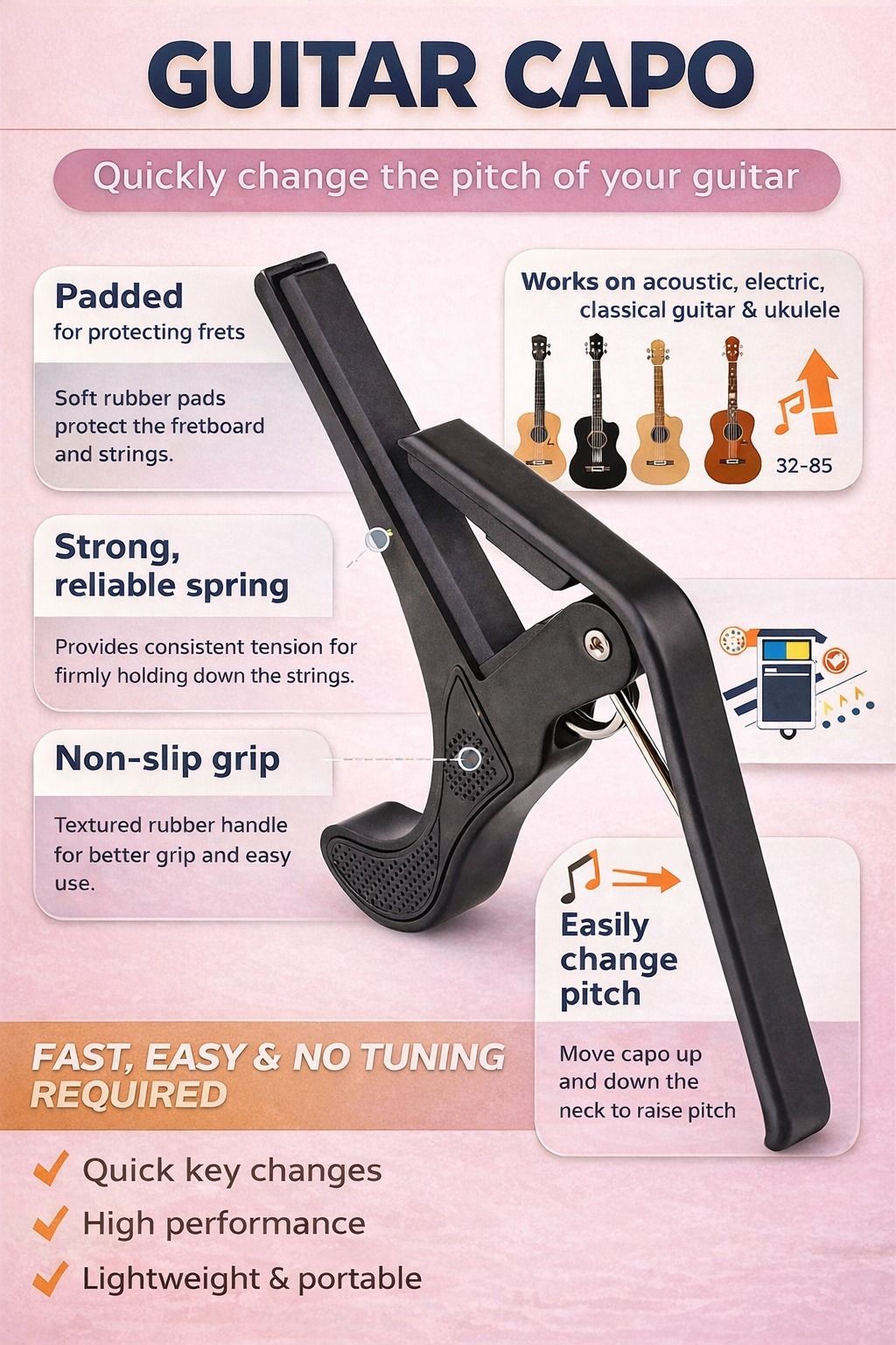 music galaxy Clutch Guitar Capo-picture-30