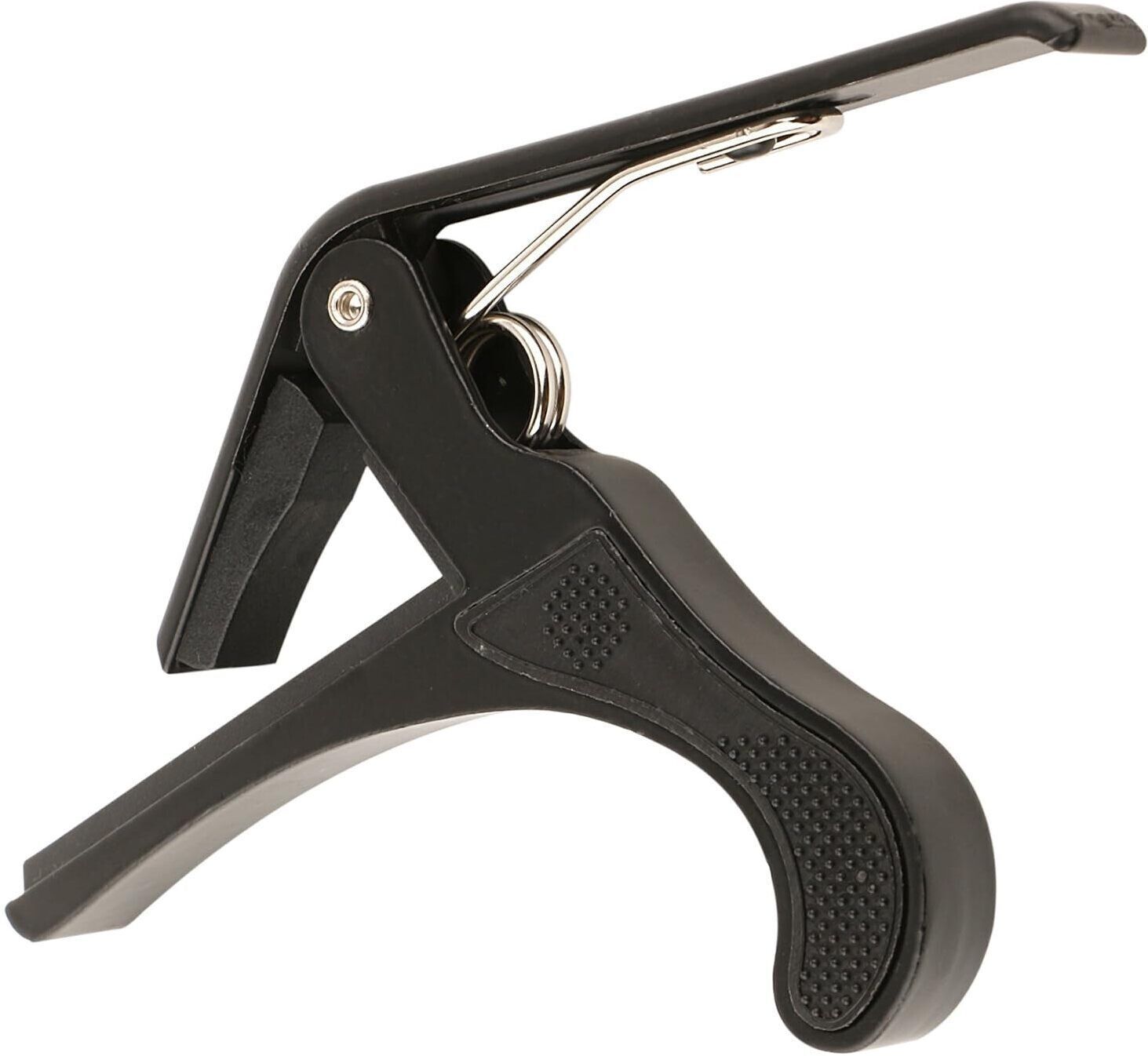 rythm enterprises One Handed Guitar Metal Capo Quick Change, Black Spring Guitar Capo-picture-25