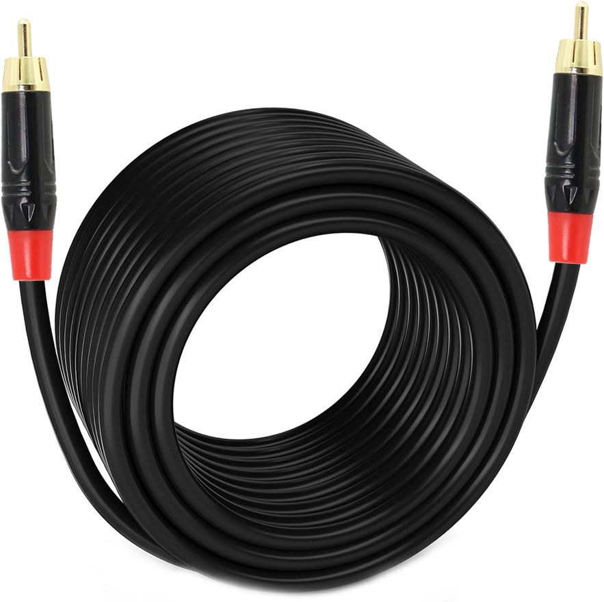 RCA to RCA Audio Cable with Gold Plated Connectors for CD Player, Audio Player Straight TS Patch Cable-image-28