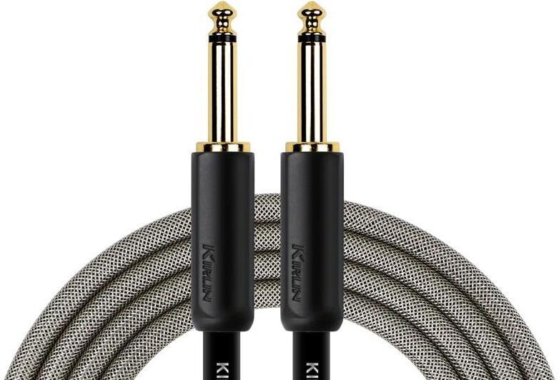 kirlin IWB-201BEG GA Premium Plus 6mtr Instrument Cable Single Angled TS Patch Cable-picture-42