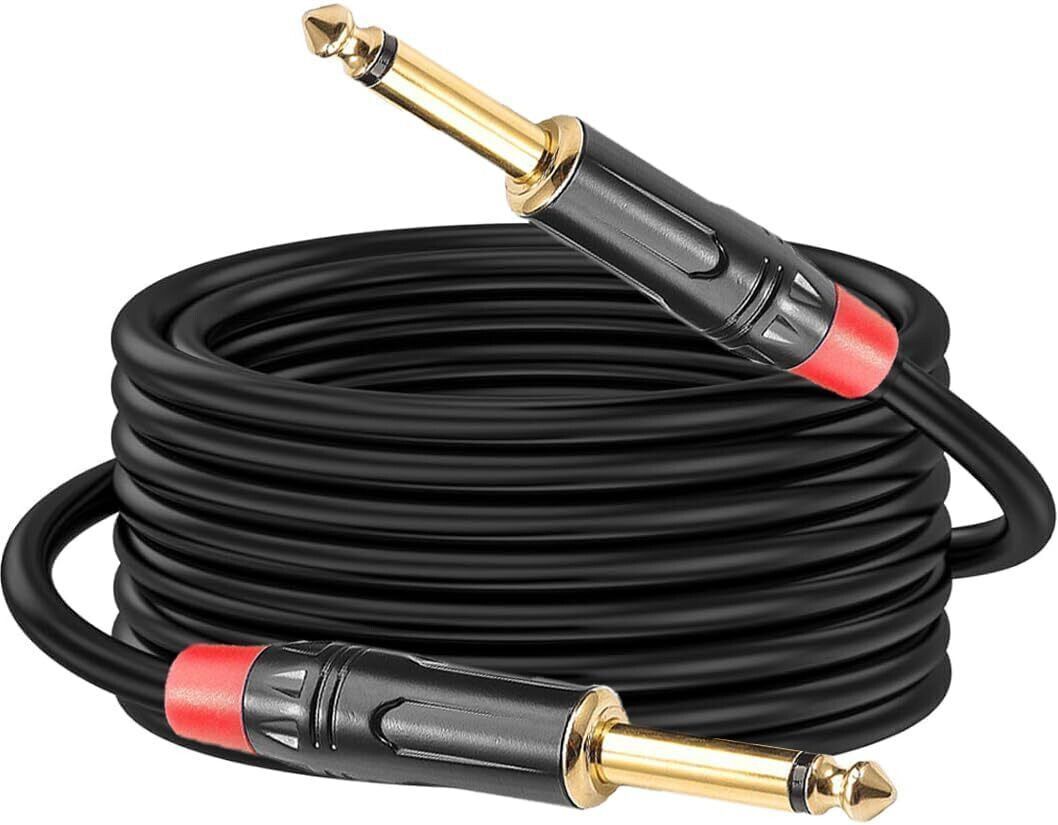 3M Guitar Cable for Acoustic Electric Guitar 6.5mm Male to Male Instrument Cable Double Angled TS Patch Cable-image-0