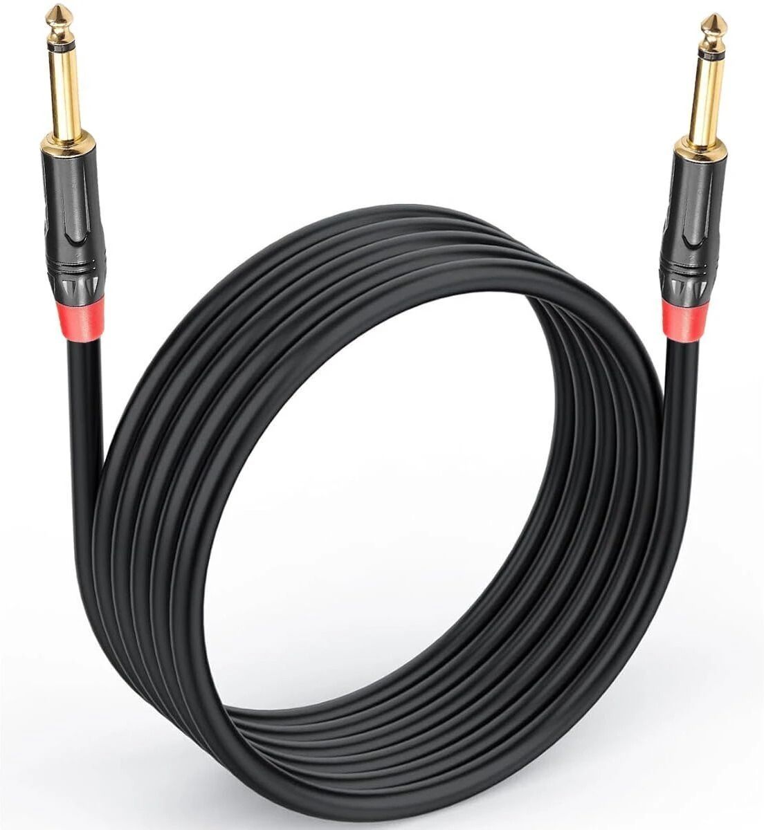 6.35mm Guitar Cable 6.35mm (1/4) TS Mono to Mono TS Audio Cable Male to Male Straight TS Patch Cable-image-1