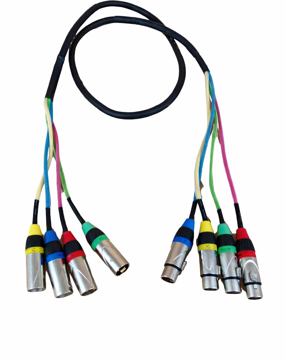 tz smart TZ-XLR-2M-4CH Double Angled XLR Patch Cable-picture-22