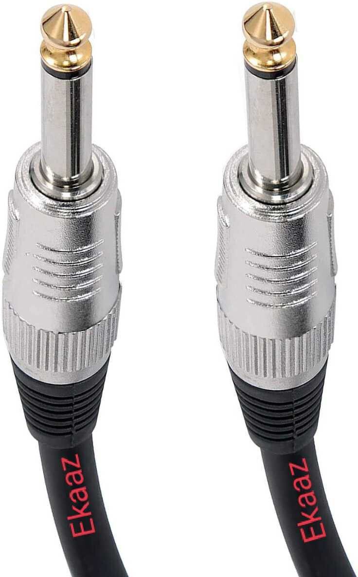 ekaaz 10 Meters/32ft Premium Guitar Instrument Cable 6.35mm Mono Jack Male To 6.35 Straight TS Patch Cable-picture-26