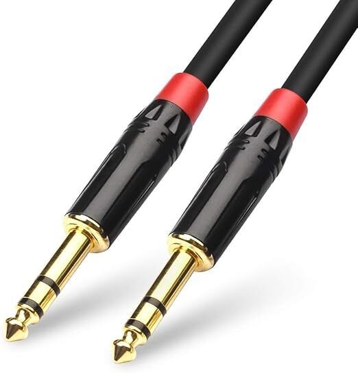 Guitar Instrument Cable, 6.35mm (1/4) TRS to 6.35mm (1/4) TRS Stereo Audio Cable Straight TS Patch Cable-image-19