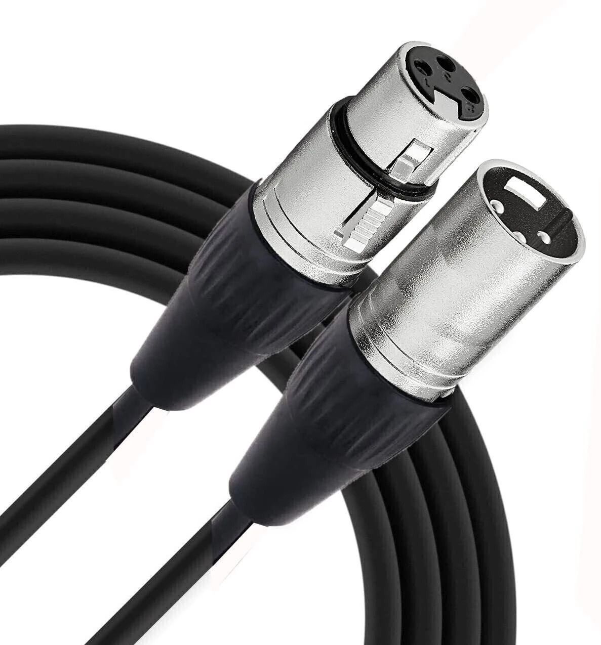 10 Mtr Microphone Cable - XLR Male to Female - 100% Pure Oxygen-Free Copper Wire Single Angled XLR Patch Cable-image-1