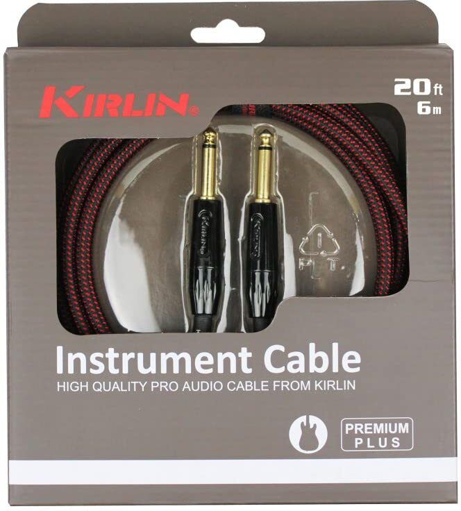 kirlin IWB-201BFG BR Premium Plus 6 mtr Instrument Cable Single Angled TS Patch Cable-picture-27