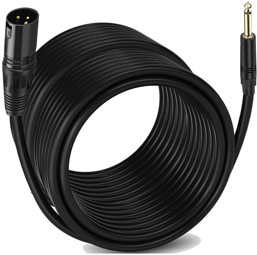 Microphone Cable| XLR Male to 6.35mm (1/4 Inch) TS Male Cable For Sound Mixer Straight XLR Patch Cable-image-22