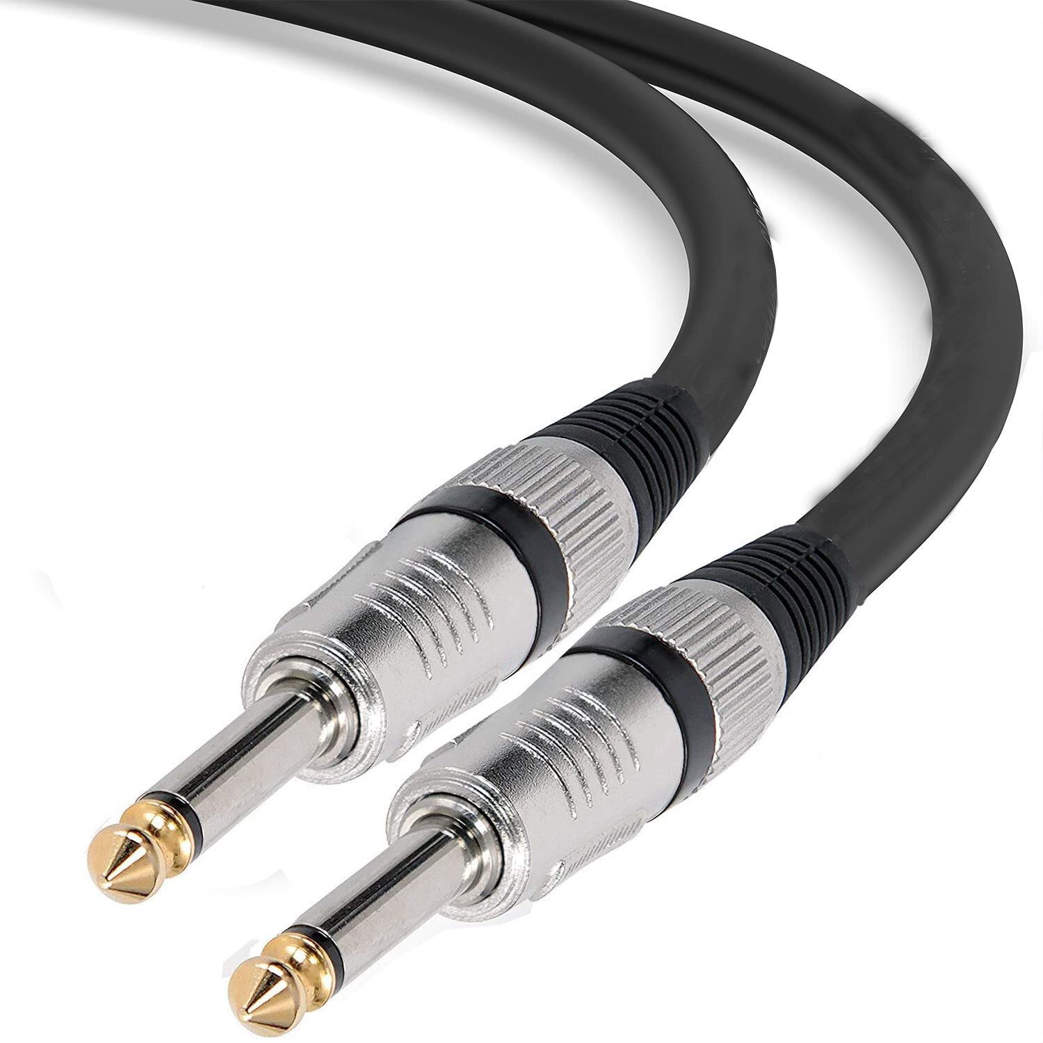 TS Patch Guitar Cable 10 M/32ft 6.35mm P38 Mono Male to Male cable Single Angled TS Patch Cable-image-45