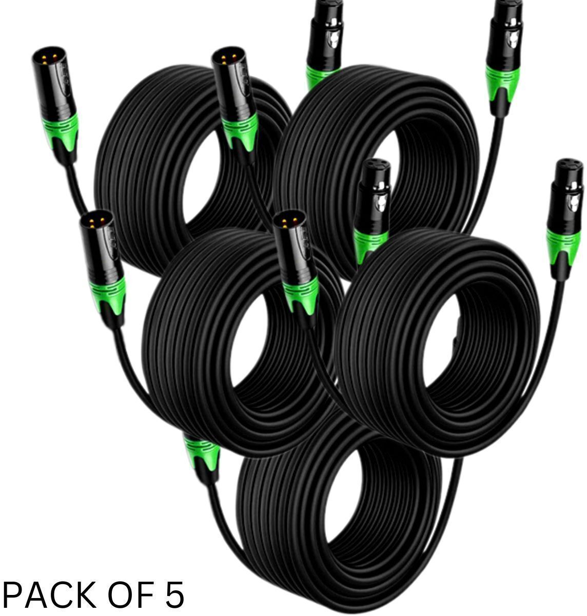 urban infotech Male to Female XLR Cable for Condenser Microphone 3 Pin Copper Coated Mic Single Angled XLR Patch Cable-picture-26