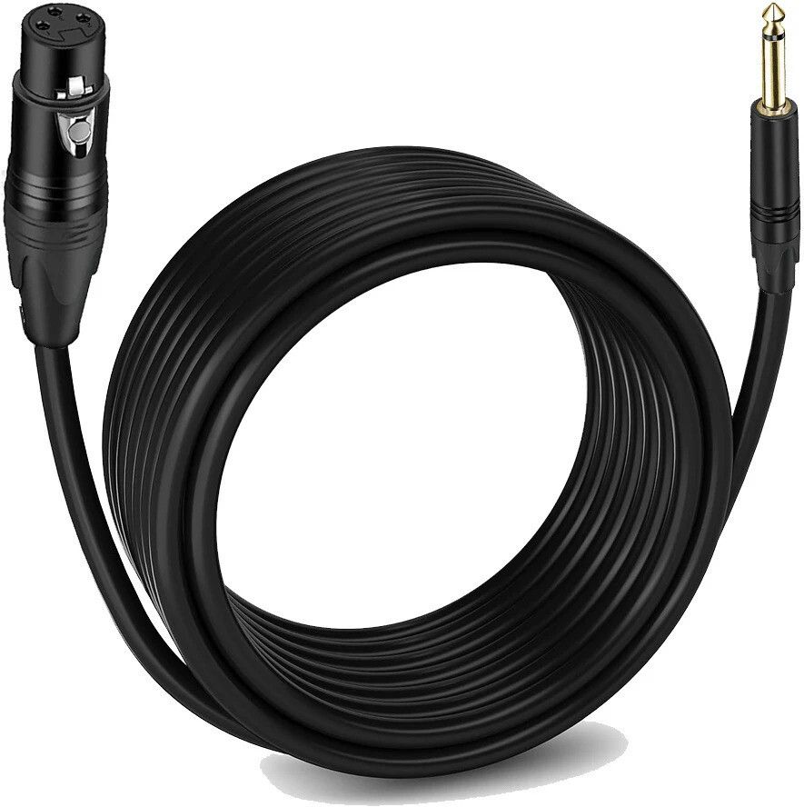 imaginea 6.35mm Jack Male to XLR Female Mic Cable 1/4 Inch TS to XLR Female Cable Straight XLR Patch Cable-picture-20