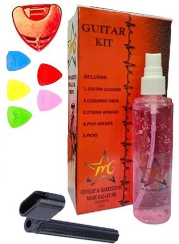 music galaxy GUITAR CLEANER KIT WITH WINDER PICK HOLDER PICKS AND COTON MGVA5 Music Instrument Polish-picture-23
