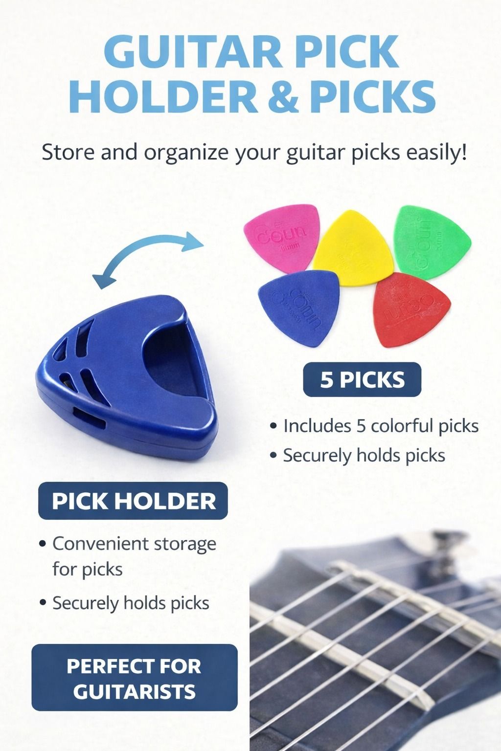 music galaxy 6 MULTI COLOR PICKS AND 1 PICK HOLDER AB32 Guitar Pick-picture-33