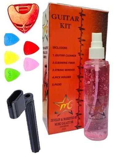 music galaxy GUITAR CLEANER KIT WITH WINDER PICK HOLDER PICKS AND COTON MGVA1 Music Instrument Polish-picture-24