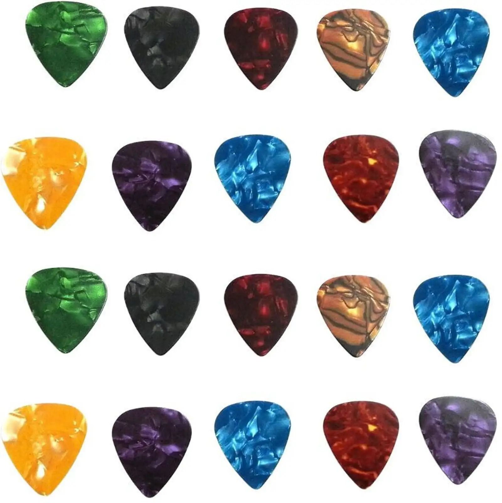 pleasure 20 Multicolor Guitar Picks | Standard Celluloid Plectrum Set for Guitar Guitar Pick-picture-39