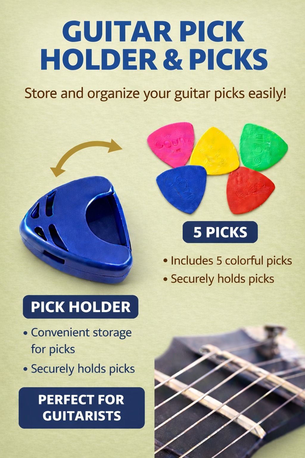 music galaxy 6 MULTI COLOR PICKS AND 1 PICK HOLDER AB13 Guitar Pick-picture-19