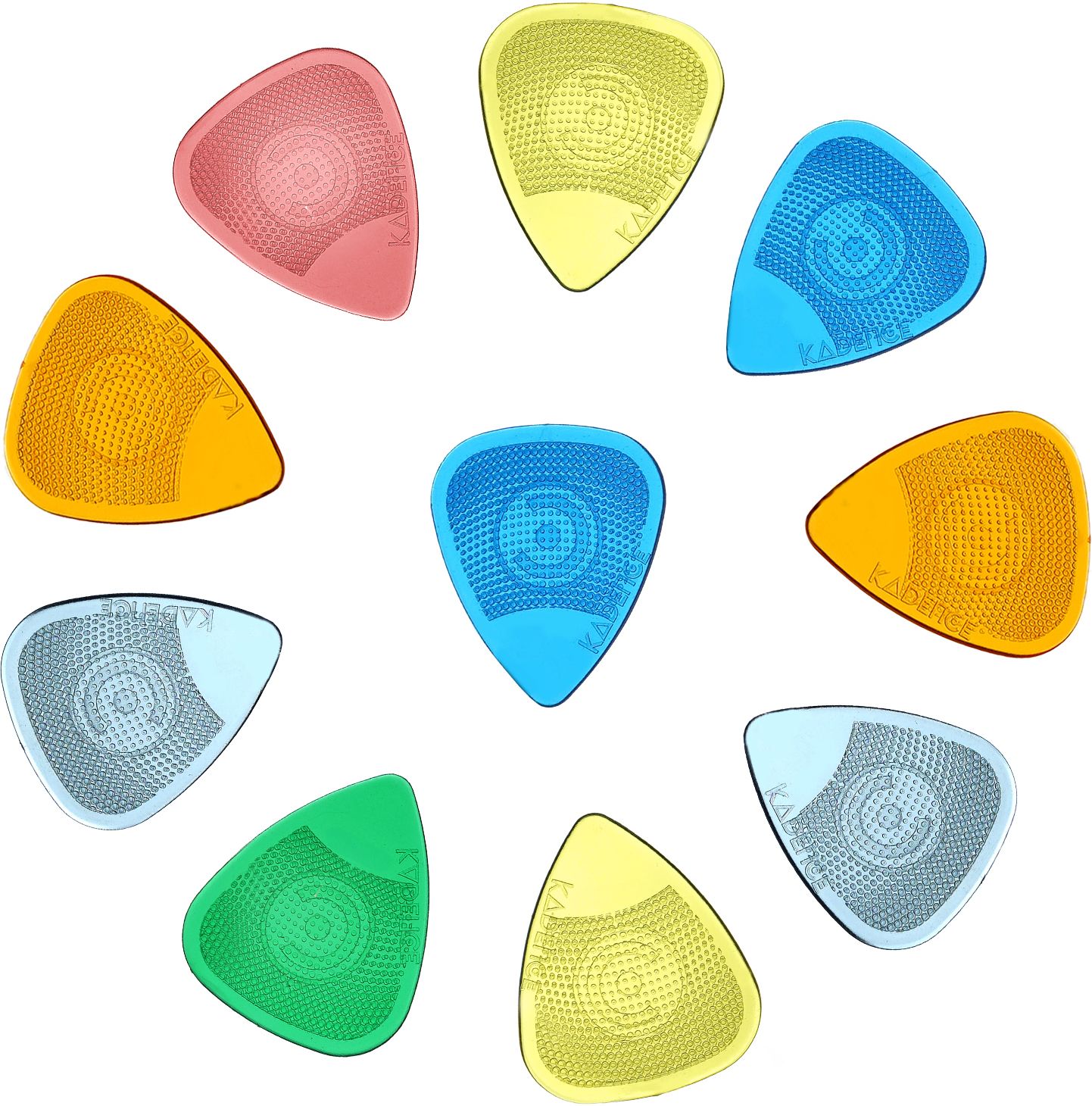 10 Guitar Picks with Hostile Grip in multicolor Guitar Pick