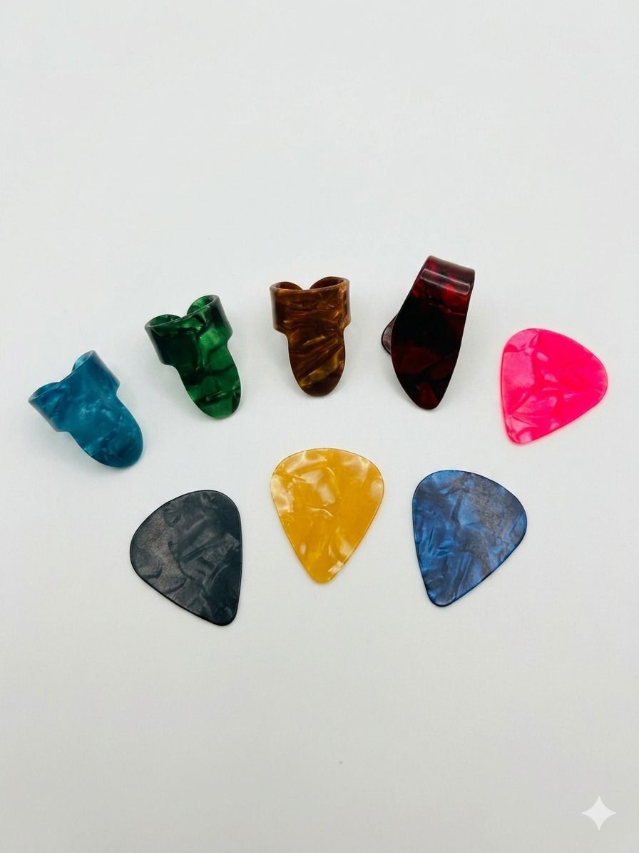 ls manufacturer Guitar Plectrum Set With Thumb/Finger Guitar Pick-picture-38