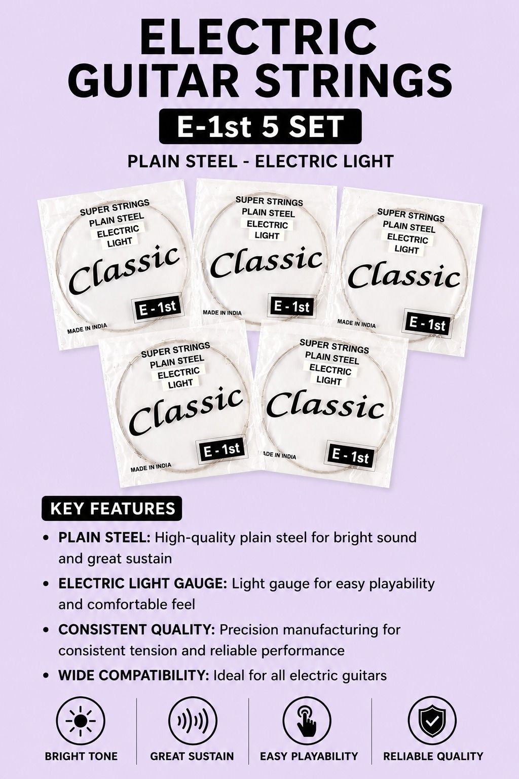 Electric 5 PCS ELECTRIC GUITAR STRING AB5 Guitar String-image-39